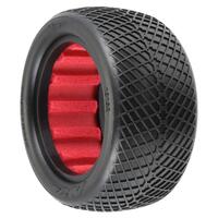 AKA 1/10 VIPER SUPER SOFT LONG WEAR BUGGY TYRES WITH RED INSERTS, 2PCS