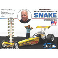 Atlantis 1/24 Don Prudhomme Snake Rear Engine Dragster Plastic Model Kit
