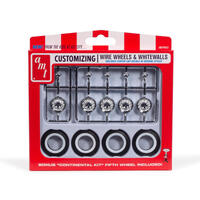 AMT 1/25 KH WIRE WHEELS & TIRES PARTS PACK