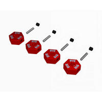 Arrma 12mm Metal Wheel Hex Set, Red, Grom