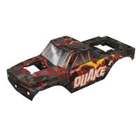 Arrma Clipless Painted Body, Black/Red, Quake 4S