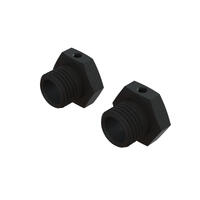 Arrma 17Mm - 14.6Mm Black Aluminium Wheel Hexes, 2Pcs, Ar311067