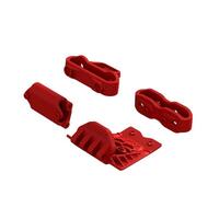 ARRMA LOWER SKID AND BUMPER MOUNT SET, RED, GORGON