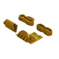 ARRMA LOWER SKID AND BUMPER MOUNT SET, ORANGE, GORGON
