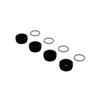 Arrma Aluminum Front Hub Nut Black Inc. O-Rings, 4Pcs, Fireteam, Ar330775