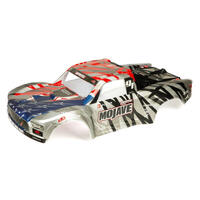 Arrma 6S Finished Body, Silver/Red, Mojave, Ar411005