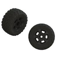 Arrma Dboots Ragnarok Tyre Set Glued On Black Rims, 2Pcs