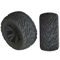 ARRMA DBOOTS MINOKAWA LP 4S TYRE SET, GLUED, BLACK, 2 PIECES, AR550049