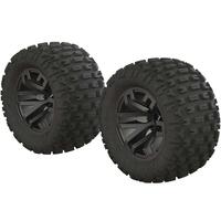 Arrma Fortress Mt Tire Set Glued Blk Chrm (2), Ar550045 - Arac9633