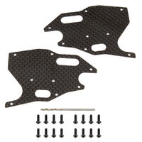 RC8B3.1 FT ARM STIFFENERS, FRONT, CARBON FIBER