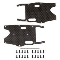 Rc8B3.1 Ft Arm Stiffeners, Rear, Carbon Fiber