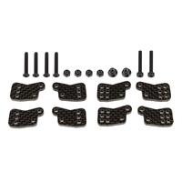 RC8B4.1 FT REAR HUB TOWER SET, CARBON FIBER