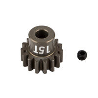 FT PINION GEAR, 15T, MOD 1, 5MM SHAFT, ALUMINUM