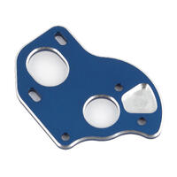 RC10B6.1 LAYDOWN/LAYBACK MOTOR PLATE, BLUE ALUMINUM
