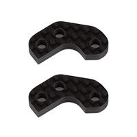Rc10B7 Ft Caster Block Link Mount Set, -2Mm, Carbon Fiber