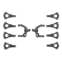 Rc10B7.1 Ft Caster And Steering Block Set, Carbon