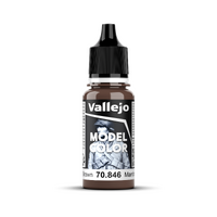 Vallejo Model Colour #154 - Mahogany Brown - 18 Ml Matt Acrylic Paint