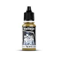 Vallejo Model Colour #132 - Green Ochre - 18 Ml Matt Acrylic Paint