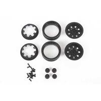 AXIAL 1.9 3 PIECE RACELINE MONSTER BEADLOCK WHEELS, BLACK, 2PCS