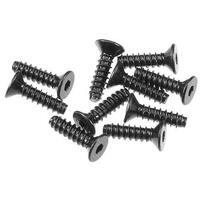 Axial Hex Socket Tapping Flat Head Screw, M2.6X10Mm, Black, 10 Pieces, Axa0414