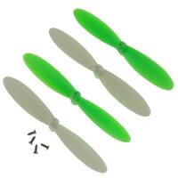 ARES AZSH1619 PROPELLER/ROTOR BLADE (2 GREEN. 2 WHITE) W/ SCREW SET: SPECTR