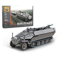 Build Army Sd.Kfz.251 Ausf.D - WWII German Armoured Personnel Carrier Model Brick Kit