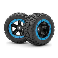 BLACKZON SLYDER MT WHEELS/TYRES ASSEMBLED (BLACK/BLUE) [540108]