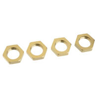 Team Corally - Wheel Nut - Aluminum - Serrated - Le - 4 Pcs