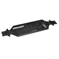Team Corally - Chassis - Asuga Xlr - Swiss Made 7075 T6 - 3Mm - Hard Anodised - Black - Made In Italy