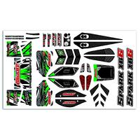 Team Corally - Body Decal Sheet - Spark Xb6 - Green- 1 Pc