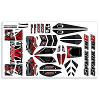 Team Corally - Body Decal Sheet - Spark Xb6 - Red - 1 Pc