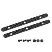 Team Corally - Chassis Brace Stiffener - Rear - Fits Part C-00180-016 - Graphite 2.5Mm - 2 Pcs