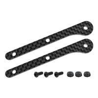 Team Corally - Chassis Brace Stiffener - Front - Fits Part C-00180-104 - Graphite 2.5Mm - 2 Pcs
