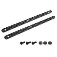 Team Corally - Chassis Brace Stiffener - Rear - Fits Part C-00180-103 - Graphite 2.5Mm - 2 Pcs