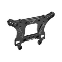 TEAM CORALLY - SHOCK TOWER - FRONT - SWISS MADE 7075 T6 - 5MM - HARD ANODISED - BLACK - MADE IN ITALY