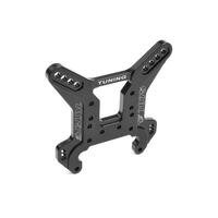 TEAM CORALLY - SHOCK TOWER - REAR - SWISS MADE 7075 T6 - 5MM - HARD ANODISED - BLACK - MADE IN ITALY