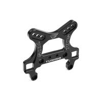 TEAM CORALLY - SHOCK TOWER - FRONT - SWISS MADE 7075 T6 - 5MM - HARD ANODISED - BLACK - MADE IN ITALY