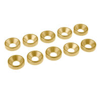 Team Corally - M4 Flat Head Washer - Aluminum - Le - 10 Pcs