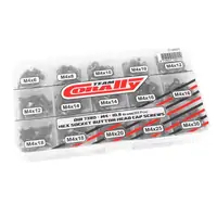 TEAM CORALLY - SCREW SET M4 - HEX BUTTON HEAD - DIN 7380 - STEEL BLACK - 10.9 GRADE - 15 SIZES - 265 PCS