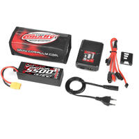 Team Corally - Energy Pack - Lipo 60C - 5500Mah - 3S - XT-90 - Hard Case + Racer 50 - 2-4S AC Charger + Lipo Safety Bag + Charge-Balance Lead