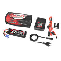 Team Corally - Energy Pack - Lipo 60C - 5200MAH - 3S - EC-5 - Semi-Soft Case + Racer 50 - 2-4S AC Charger + Lipo Safety Bag + Charge-Balance Lead
