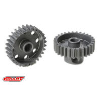 TEAM CORALLY - 48 DP PINION - SHORT - HARD ANODISED AL7075 - 29 TEETH - SHAFT DIA. 3.17MM