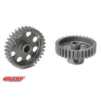 TEAM CORALLY - 48 DP PINION - SHORT - HARD ANODISED AL7075 - 33 TEETH - SHAFT DIA. 3.17MM