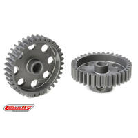 TEAM CORALLY - 48 DP PINION - SHORT - HARD ANODISED AL7075 - 36 TEETH - SHAFT DIA. 3.17MM