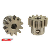 TEAM CORALLY - 32 DP PINION - SHORT - HARDENED STEEL - 12 TEETH - SHAFT DIA. 3.17MM