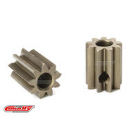 TEAM CORALLY - M0.6 PINION - SHORT - HARDENED STEEL - 9 TEETH - SHAFT DIA. 3.17MM
