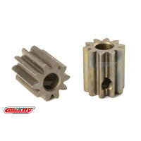 TEAM CORALLY - M0.6 PINION - SHORT - HARDENED STEEL - 10 TEETH - SHAFT DIA. 3.17MM