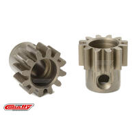 TEAM CORALLY - M1.0 PINION - SHORT - HARDENED STEEL - 12 TEETH - SHAFT DIA. 5MM