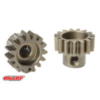 TEAM CORALLY - M1.0 PINION - SHORT - HARDENED STEEL - 15 TEETH - SHAFT DIA. 5MM