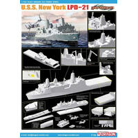 Cyber Hobby 1/700 U.S.S. New York Lpd-21 Plastic Model Kit [7110]